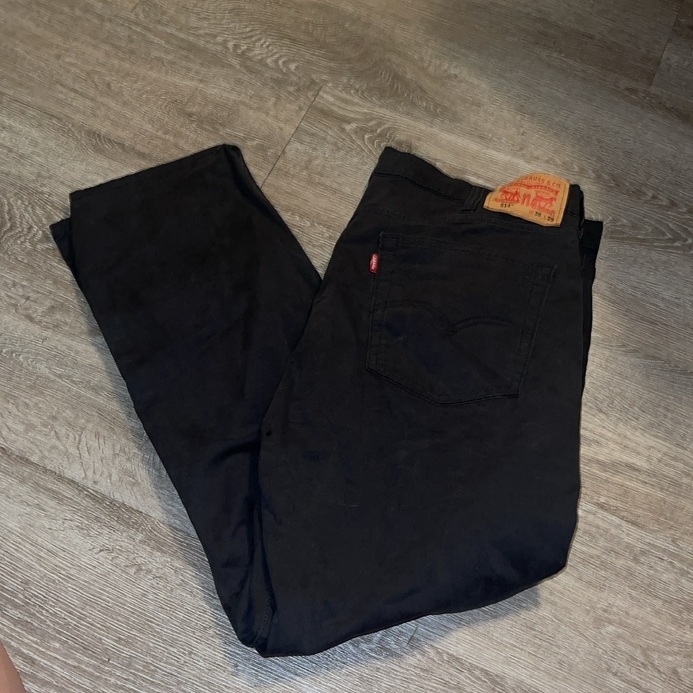 Levi's 514 Dark Gray Denim Jeans 38 x 29 casual pants